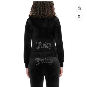 Juicy Couture Black Velour tracksuit set XL